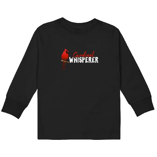 Cardinal Whisperer Northern Cardinal Bird Red Card Kids Long Sleeve T Shirts