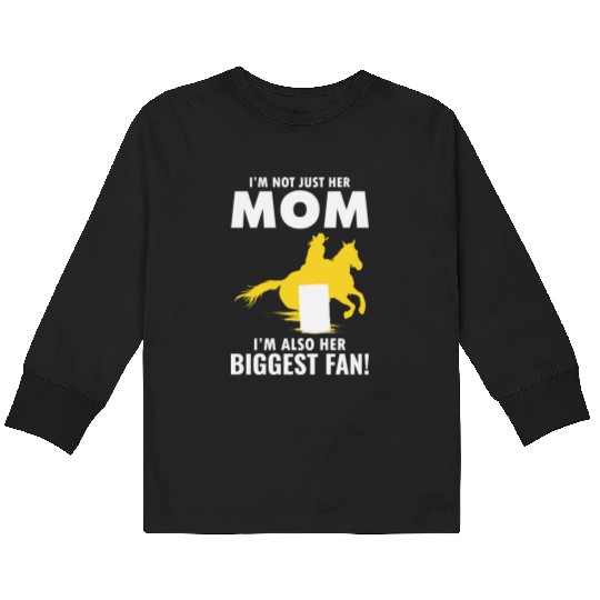 Barrel Racer Racing Horse Riding Mom Mothers day Kids Long Sleeve T Shirts