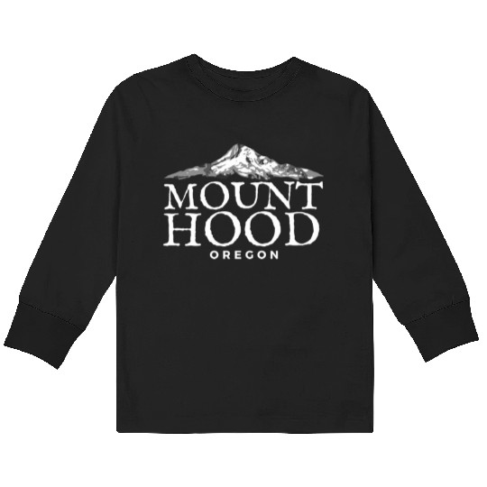 Mount Hood Oregon Mountain Kids Long Sleeve T Shirts