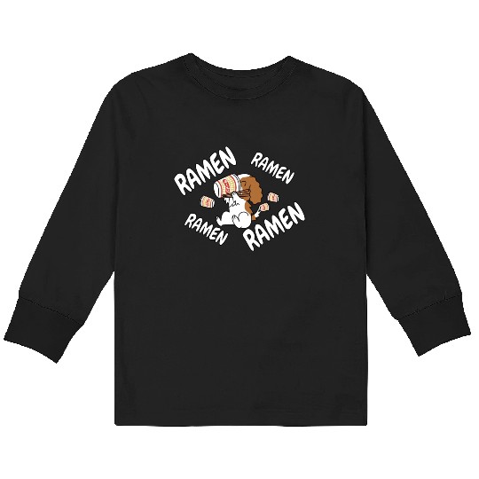Cavalier King Charles Spaniel Instant Ramen Kids Long Sleeve T Shirts