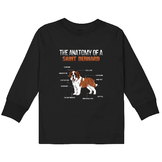 Definition Animal Pet Anatomy Of Saint Bernard Kids Long Sleeve T Shirts