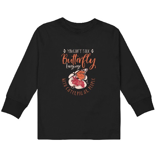 Celestial Art Butterfly Talking Mystical Insect Kids Long Sleeve T Shirts