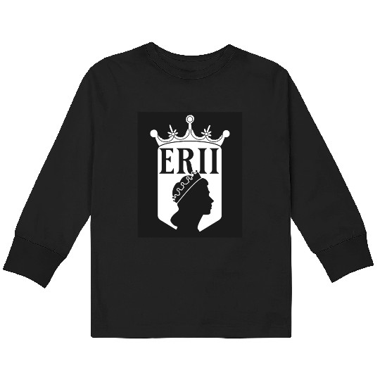 United Kingdom Monarch Queen Elizabeth ER II Kids Long Sleeve T Shirts