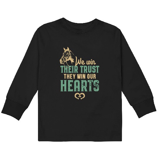 Horse Trust Horseback Riding Lover Horses Love Kids Long Sleeve T Shirts
