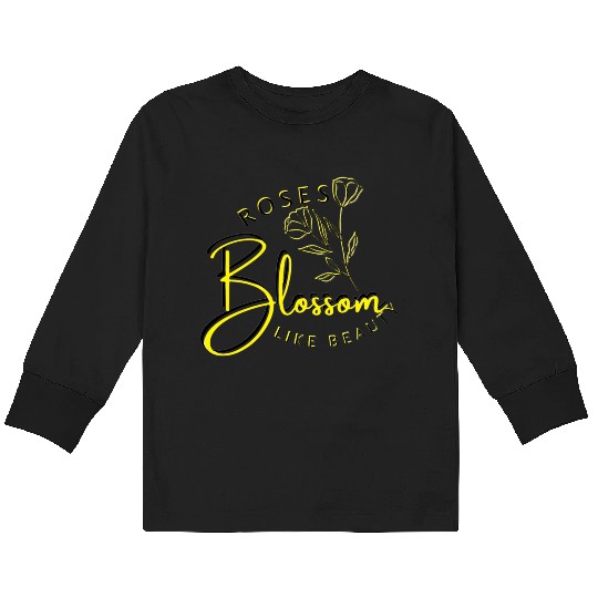 Blossom Like Beauty Kids Long Sleeve T Shirts