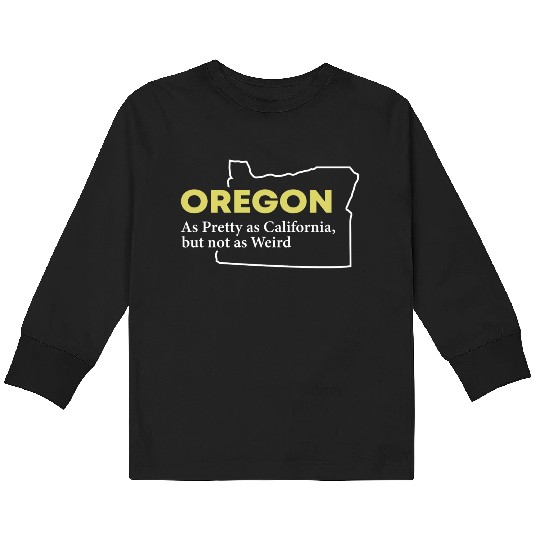 Pretty Oregon Map Design for proud Oregonians Kids Long Sleeve T Shirts