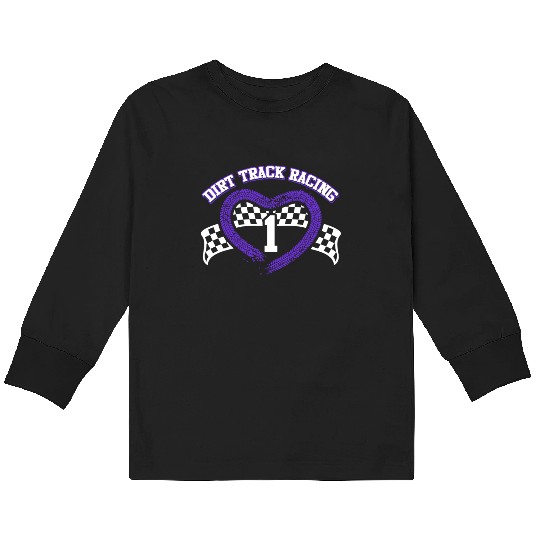 Dirt Track Racing Kids Long Sleeve T Shirts