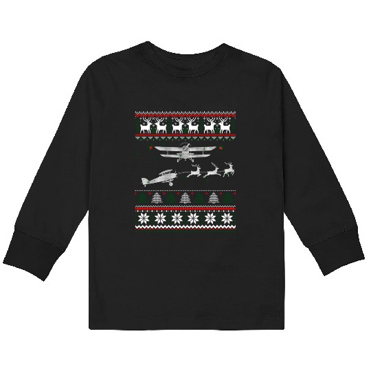 Best Christmas Thanksgiving Gift Pilots Aviation Kids Long Sleeve T Shirts
