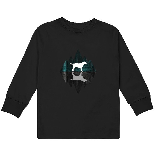 Labrador abstract - Geometry Dog Triangle Kids Long Sleeve T Shirts