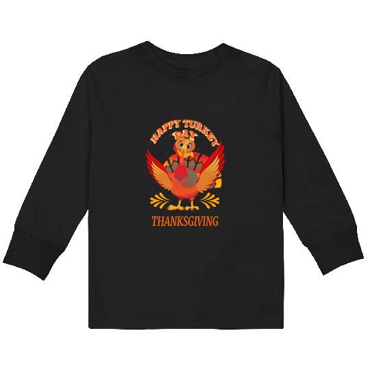 Thanksgiving Kids Long Sleeve T Shirts