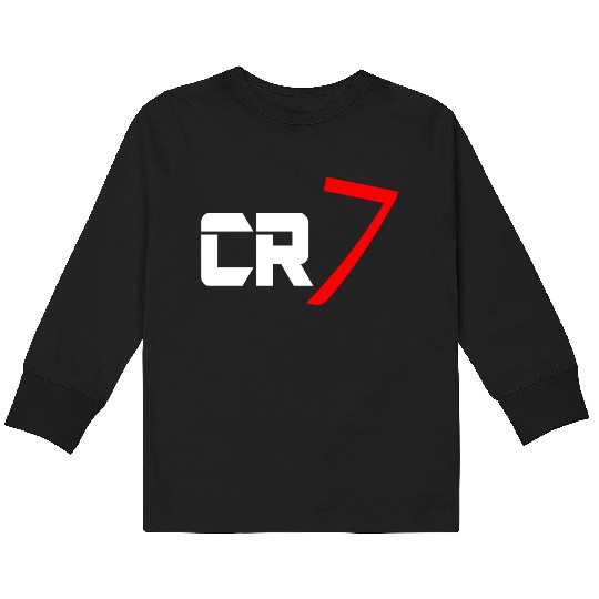 cr7 cristiano white Kids Long Sleeve T Shirts