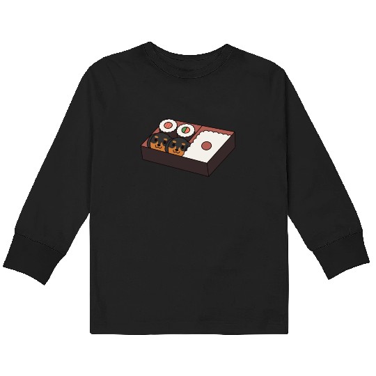 Sushi Bento Box Dachshund Kids Long Sleeve T Shirts