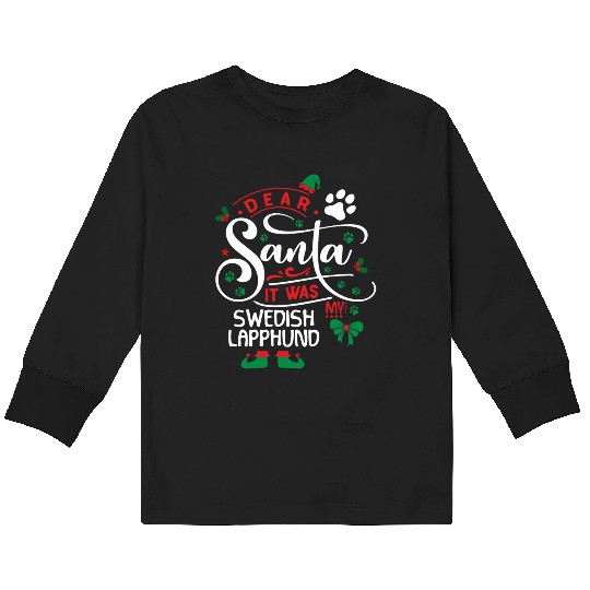 Swedish Lapphund Dog Christmas Dog breed Kids Long Sleeve T Shirts