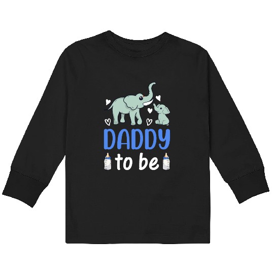 New Daddy Paternity New Dad - Elephant Daddy To Be Kids Long Sleeve T Shirts