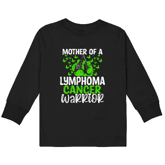Lymphoma Cancer Awareness Mom Mothers Day Mama Kids Long Sleeve T Shirts