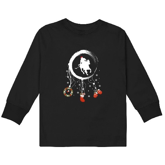 Winter dreamcatcher Christmas Polo player Kids Long Sleeve T Shirts
