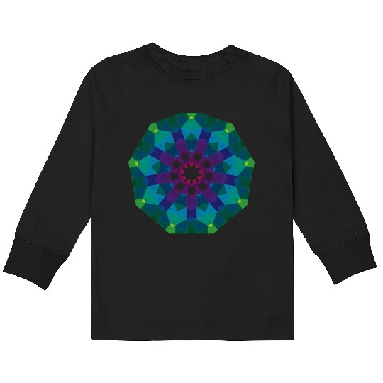 Dark Green Sign Kids Long Sleeve T Shirts
