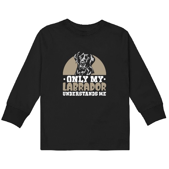 Labrador and like maybe 3 people Kids Long Sleeve T Shirts