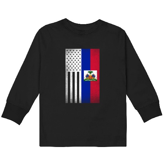 Haiti Design for proud Haitian Americans Kids Long Sleeve T Shirts