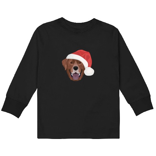 Labrador Merry Christmas Kids Long Sleeve T Shirts