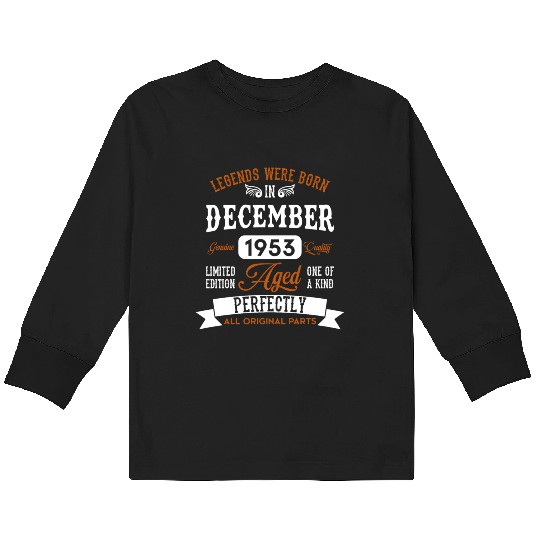 December Legends Birthday Gift Kids Long Sleeve T Shirts