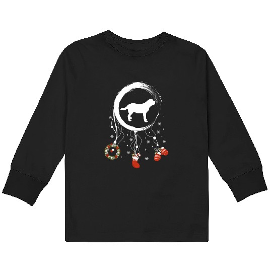 dog dreamcatcher Christmas Saint Bernard Kids Long Sleeve T Shirts