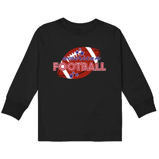 American football Game Season Kids Long Sleeve T Shirts, Game Day Kids Long Sleeve T Shirts