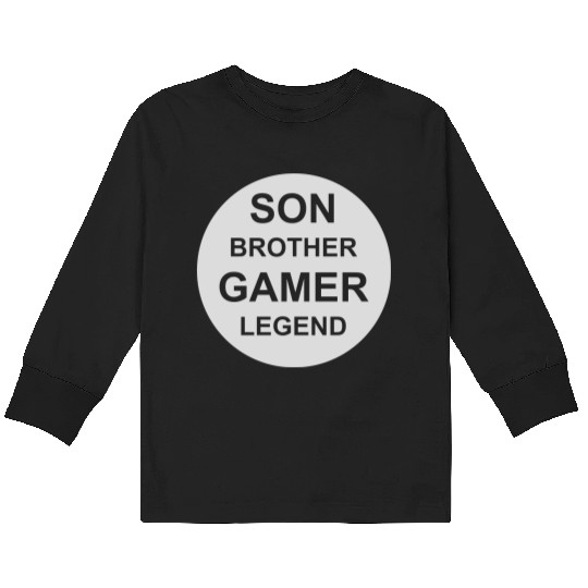 son brother gamer legend Kids Long Sleeve T Shirts