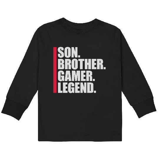 son brother gamer legend Kids Long Sleeve T Shirts