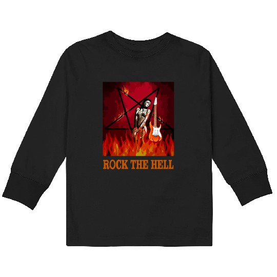 ROCK THE HELL Kids Long Sleeve T Shirts