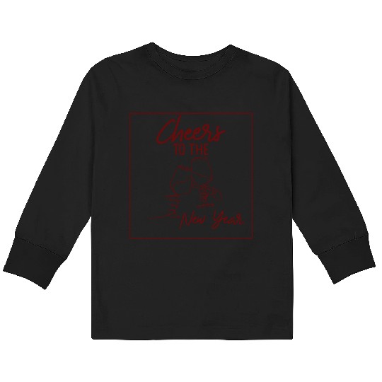 Cheers To The New Year 2023 NYE Party Glasses Kids Long Sleeve T Shirts