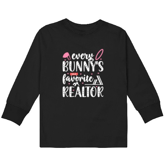 Realtor Easter Real Estate Agent Kids Long Sleeve T Shirts
