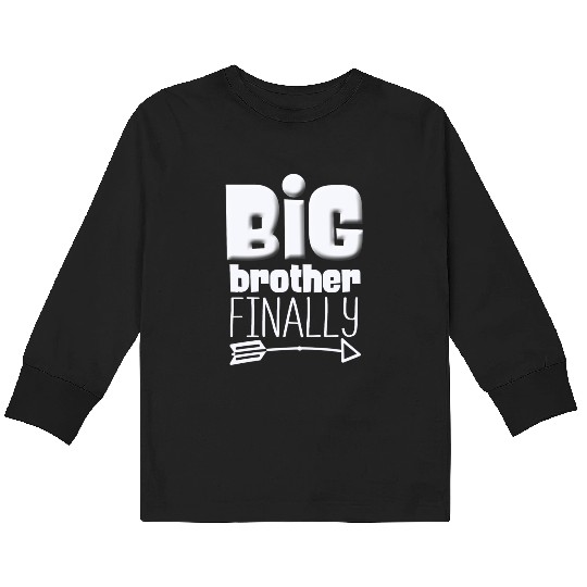 Big Brother Finally Big Bro Gamer Promoted Son Kids Long Sleeve T Shirts