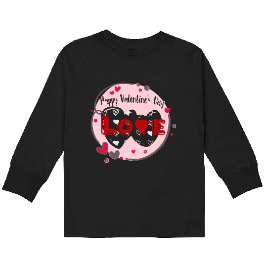 Wearing my heart on my sleeve for Valentine's Day Kids Long Sleeve T Shirts