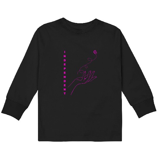 Strong and Independent woman Kids Long Sleeve T Shirts