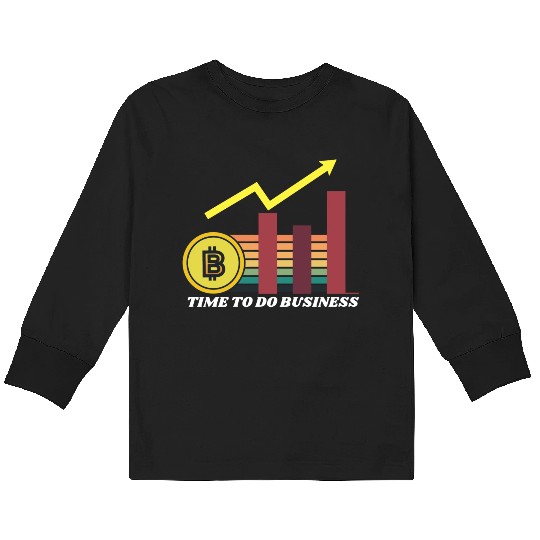 CRYPTO BUSINESS Kids Long Sleeve T Shirts