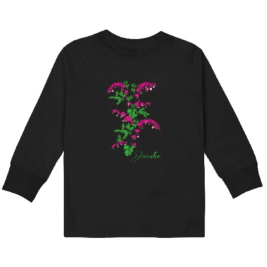 Bleeding heart flower Dicentra Bleeding heart Kids Long Sleeve T Shirts