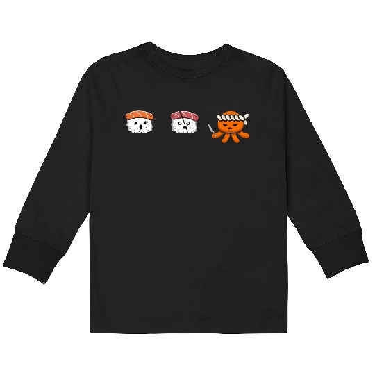 Sushi Ninja Attack Kids Long Sleeve T Shirts
