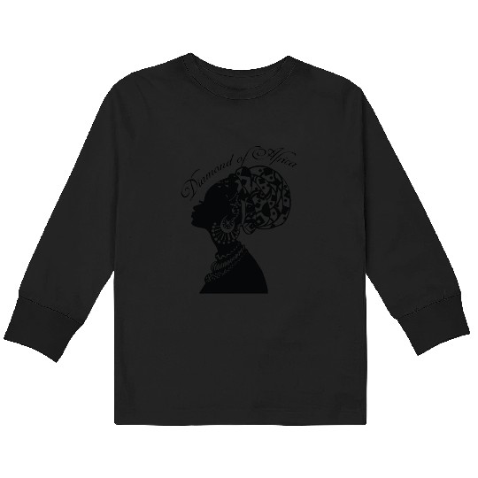 Diamond of Africa black power Kids Long Sleeve T Shirts