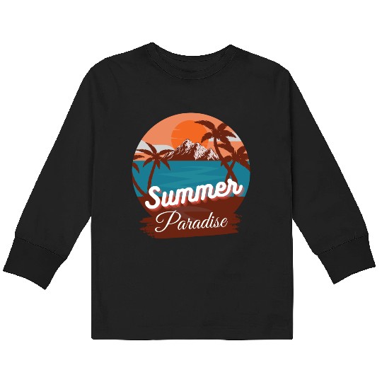 Summer paradise Kids Long Sleeve T Shirts
