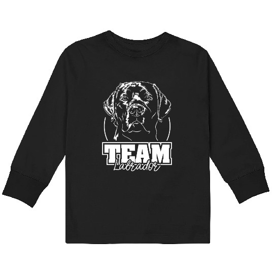 Team Labrador Retriever dog mom hound Kids Long Sleeve T Shirts