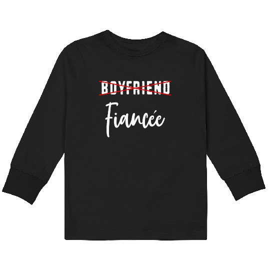 Couple Engagement Engaged Men Funny Fiancee Kids Long Sleeve T Shirts