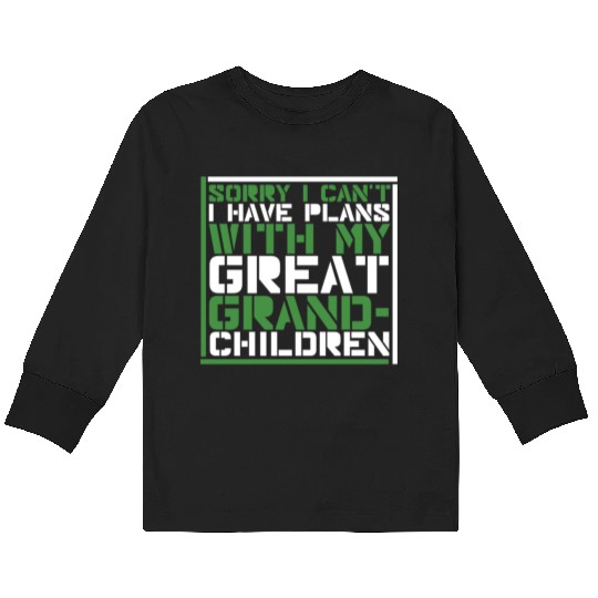 Great Grandparents Grandpa Grandma Kids Long Sleeve T Shirts