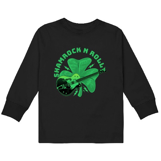 shamrock n roll Kids Long Sleeve T Shirts