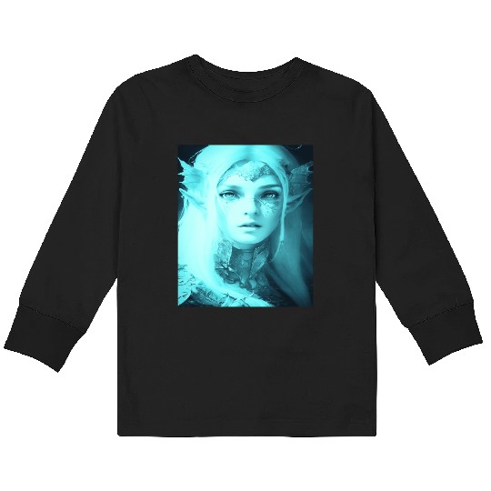 Fairy elf woman fantasy mysticism magic mythical j Kids Long Sleeve T Shirts