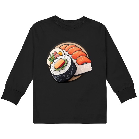 Colourful sushi Kids Long Sleeve T Shirts