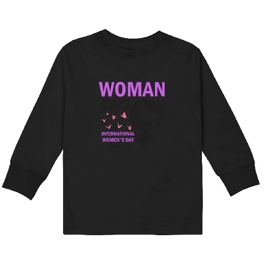 International Women's Day 2023 Embrace Equity Kids Long Sleeve T Shirts