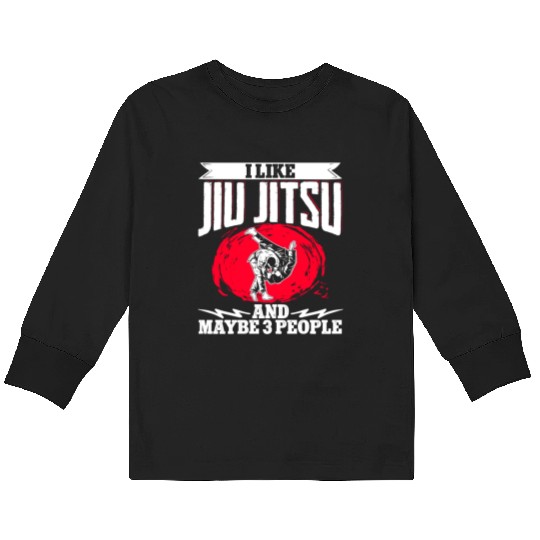 Brazilian Jiu Jitsu MMA Bjj Hugger Kids Long Sleeve T Shirts