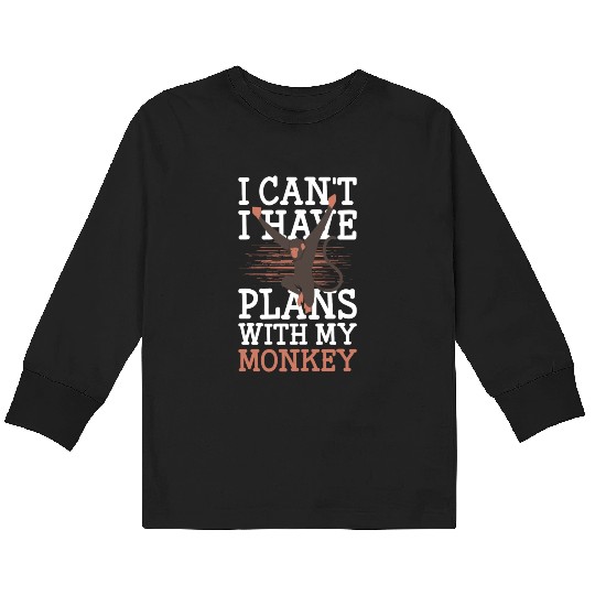 Ape Chimpanzee Ape Favorite Animal Kids Long Sleeve T Shirts