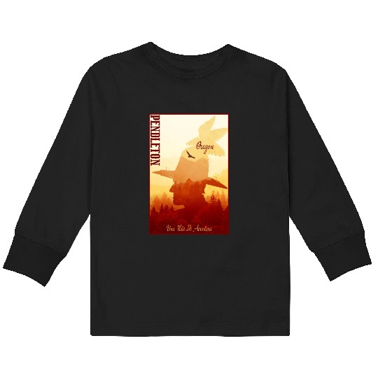 Pendleton Oregon wild west town Kids Long Sleeve T Shirts